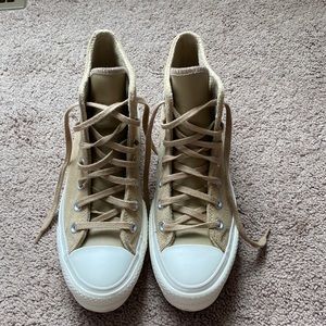 Tan Platform Converse